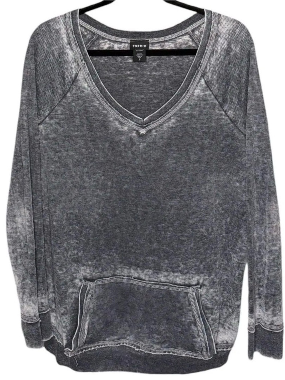 torrid Washed Gray V-Neck Sweater